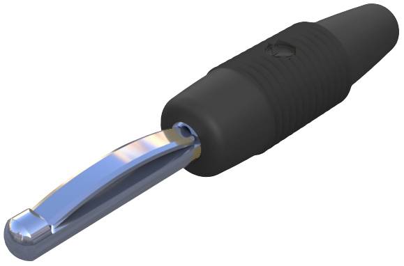 SKS Hirschmann VON 30 Bananenstecker Stecker, gerade Stift-Ø: 4 mm Schwarz 1 St.