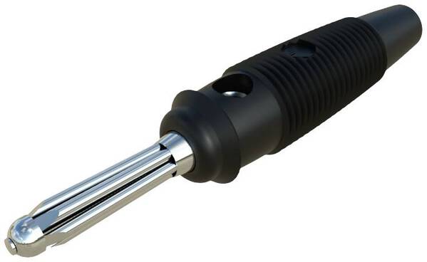 SKS Hirschmann BUELA 20 K Büschelstecker Stecker, gerade Stift-Ø: 4 mm Schwarz 1 St.