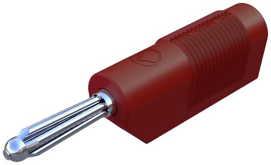 SKS Hirschmann BSB 20 K Büschelstecker Stecker, gerade Stift-Ø: 4 mm Rot 1 St.
