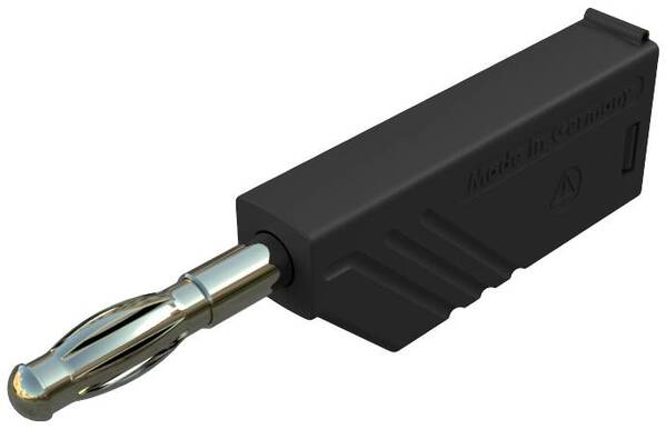 SKS Hirschmann LAS N WS Au Lamellenstecker Stecker, gerade Stift-Ø: 4 mm Schwarz 1 St.