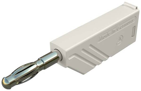 SKS Hirschmann LAS N WS Au Lamellenstecker Stecker, gerade Stift-Ø: 4 mm Weiß 1 St.