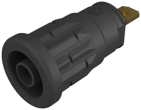 SKS Hirschmann SEP 2610 F4,8 Sicherheits-Laborbuchse Buchse, Einbau vertikal Stift-Ø: 4 mm Schwarz 1 St.