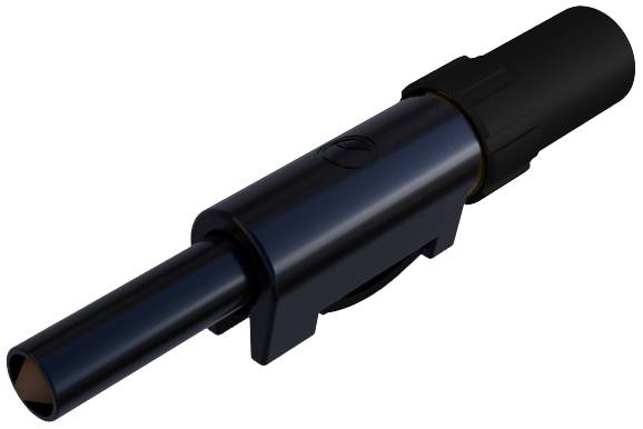 SKS Hirschmann SLS 10 B Laborstecker Stecker, gerade Stift-Ø: 4 mm Schwarz 1 St.