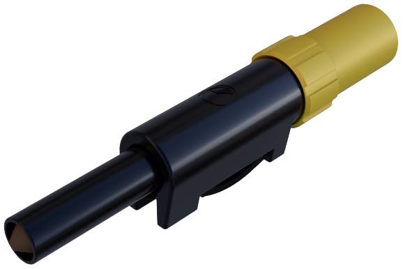 SKS Hirschmann SLS 10 B Laborstecker Stecker, gerade Stift-Ø: 4 mm Gelb 1 St.