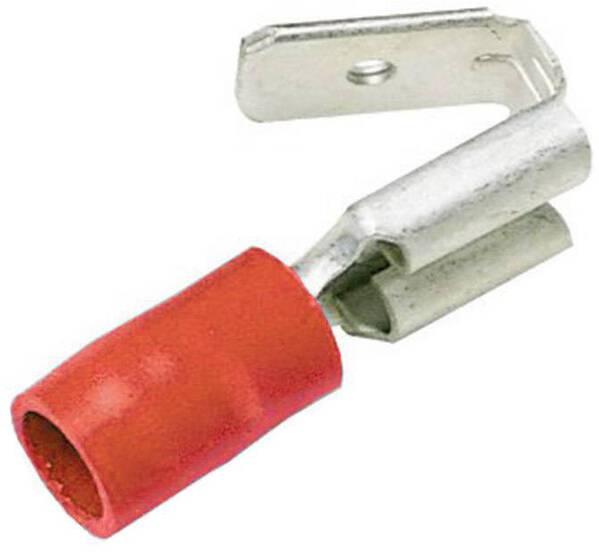 LAPP 63102010 Flachsteckhülse mit Abzweig Steckbreite: 6.3 mm Steckdicke: 0.8 mm 180 ° Teilisoliert Rot 50 St.