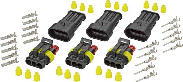 TE Connectivity Superseal Set AMP-Superseal 1.5mm Series Polzahl Gesamt 3 Rastermaß: 6 mm 30S004 1 Set