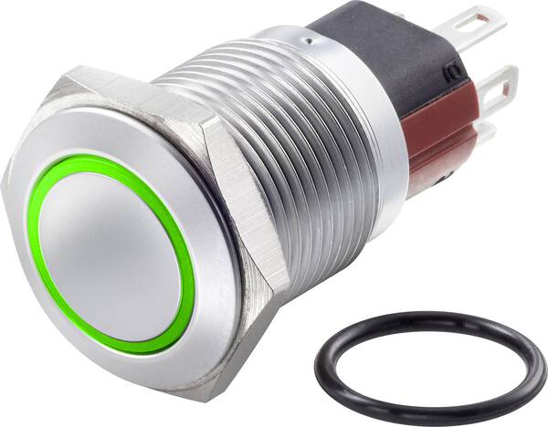 TRU COMPONENTS TC-7494804 TC-GQ16-KF-11E/J/G/12V/C Vandalismusgeschützter Druckschalter 48 V/DC 2 A 1 x Aus/(Ein) tasten