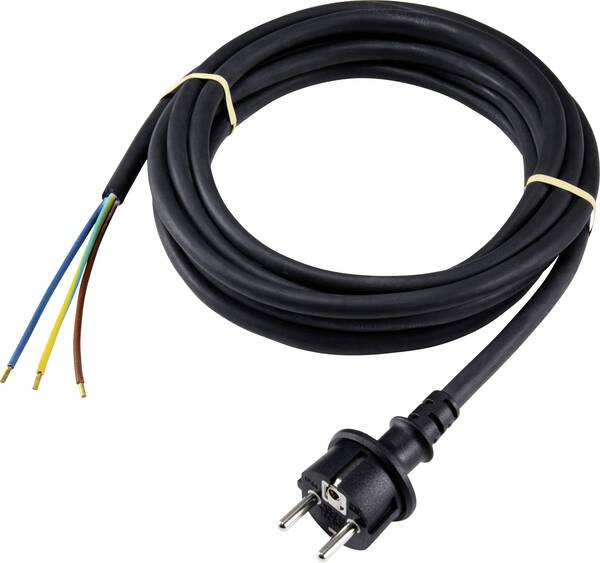 Sygonix SY-5043462 Strom Anschlusskabel Schwarz 4.50 m