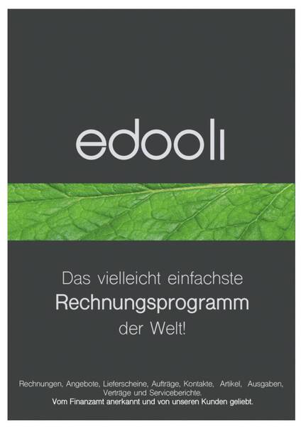 Rowisoft edooli Rechnungsprogramm Jahreslizenz, 1 Lizenz Büroorganisation
