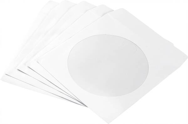 Basetech CD Hülle BT-2267609 1 CD/DVD/Blu-Ray Weiß Papier 50 St.