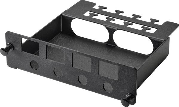 Renkforce 4 Port Patch-Panel 4 Port RJ45 Keystone + 4 Port SMA Koaxial Frame Schwarz RF-4746634