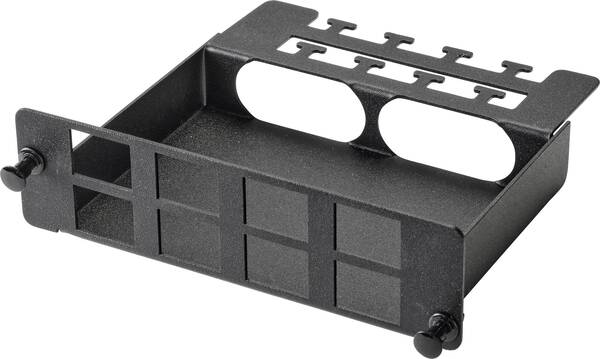 Renkforce 8 Port Patch-Panel 8 Port RJ45 Keystone Frame Schwarz RF-4746638