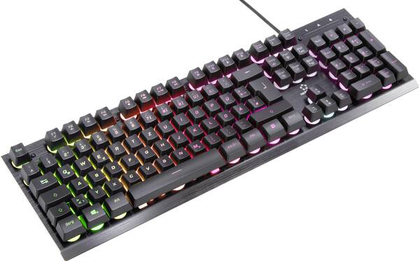 Renkforce RF-GMK-250 USB Gaming-Tastatur Deutsch, QWERTZ Schwarz Beleuchtet