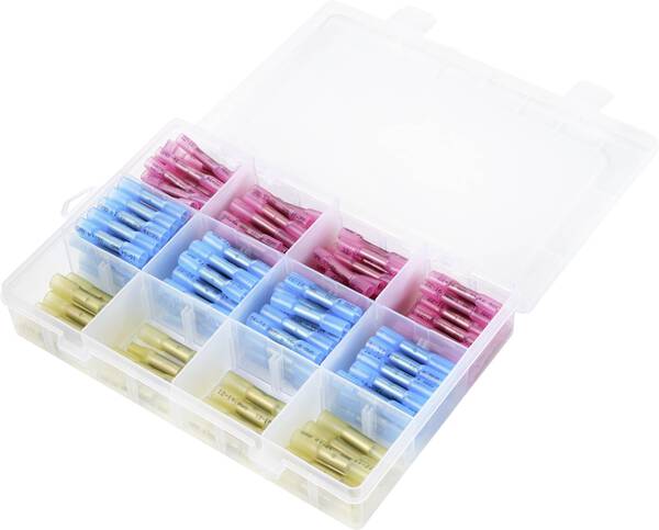 TRU COMPONENTS TC-9878224 Stoßverbinder Sortimentskasten 0.5 mm² 6 mm² Rot, Blau, Gelb 1 Set