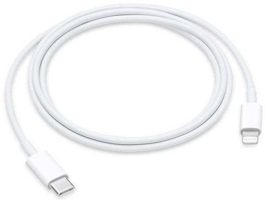 Apple iPad, iPhone, iPod, iMac, MacBook, MacPro Anschlusskabel [1x USB-C® Stecker - 1x Apple Lightning-Stecker] 1.00 m W