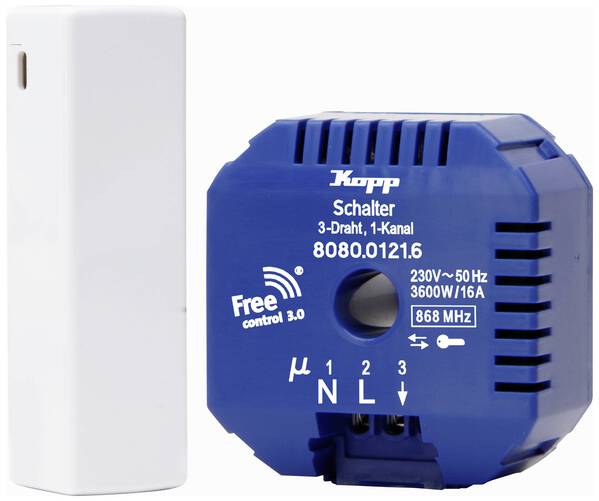 Kopp Funk-Abluftsteuerung Free-control 3.0 Weiß, Blau