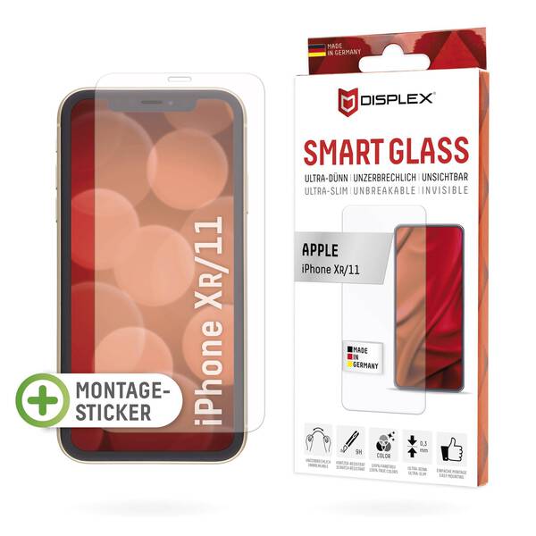 DISPLEX "Smart Glass" Displayschutzglas Apple iPhone XR, iPhone 11 1 St. 1628