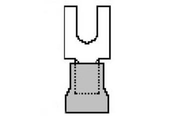 Molex 191310047 Gabelkabelschuh Loch-Ø=2 mm 1 St. Bulk