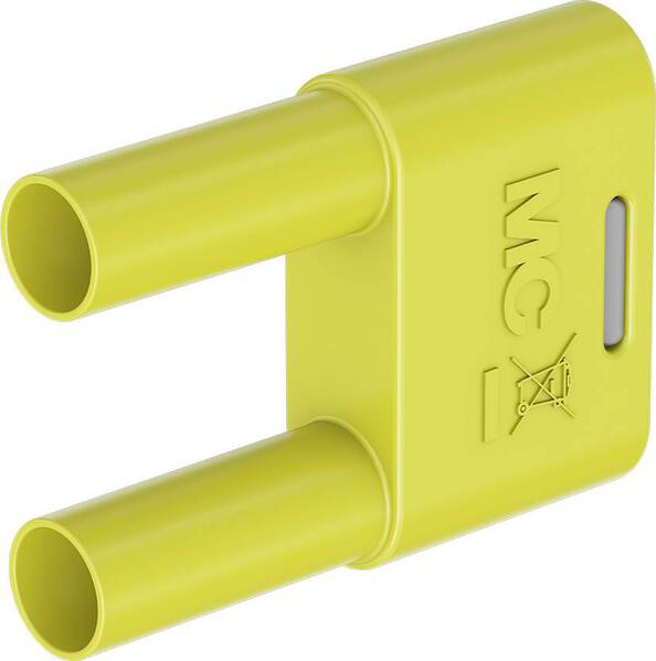 Stäubli SKS-4N-19 Verbindungsstecker Gelb Stift-Ø: 4 mm Stiftabstand: 19 mm 1 St.
