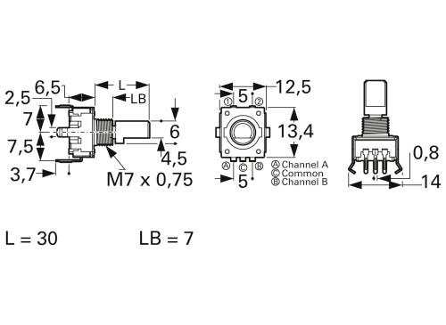 Bourns Drehgeber 1 St. PEC11R-4230F-S0024
