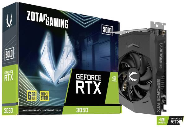 Zotac Grafikkarte Nvidia GeForce RTX 3050 SOLO 6 GB GDDR6-RAM PCIe x8 DisplayPort, HDMI®