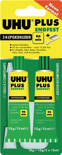 UHU 2K-Epoxidharzklebstoff PLUS ENDFEST 15g gelblich Doppelspritze UHU