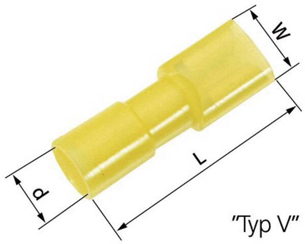 LAPP 61794970 Flachsteckhülse Steckbreite: 6.3 mm Steckdicke: 0.8 mm 180 ° Vollisoliert Blau 100 St.