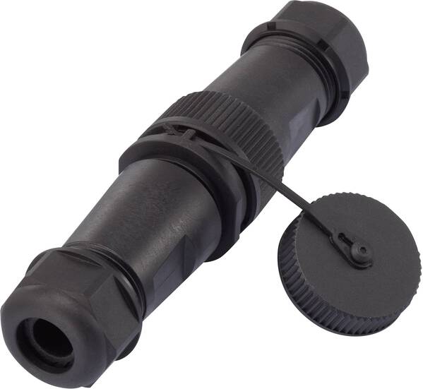TRU COMPONENTS 1094579 Rundstecker Stecker, gerade, Buchse, gerade Gesamtpolzahl: 2 1 St.