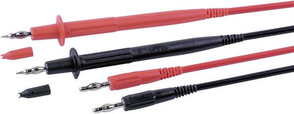 Stäubli PLL-145/L-415 FLEXI-2V 1,0 100 CM Messleitungs-Set Lamellenstecker 4 mm Prüfspitze 1.00 m Schwarz, Rot 1 Set