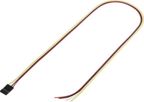TRU COMPONENTS Konfektionierte Litze Polzahl Gesamt 4 Rastermaß: 2.54 mm 1244004 1 St.