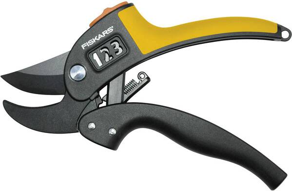 Fiskars 1000575 PowerStep Gartenschere 190 mm Amboss
