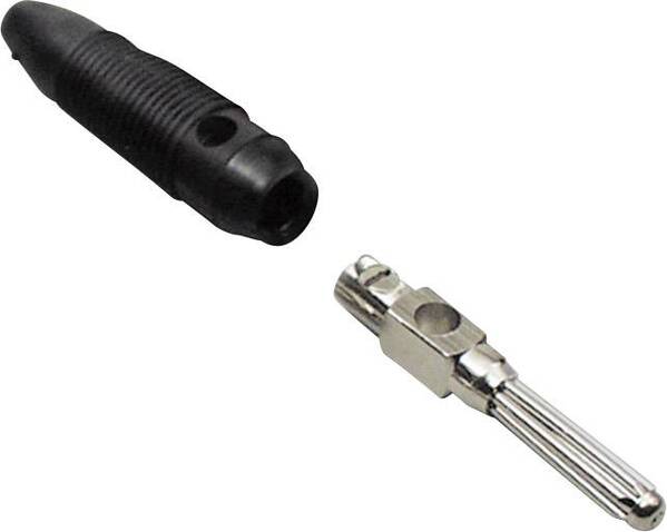 BKL Electronic 072162 Büschelstecker Stecker, gerade Stift-Ø: 4 mm Schwarz 1 St.