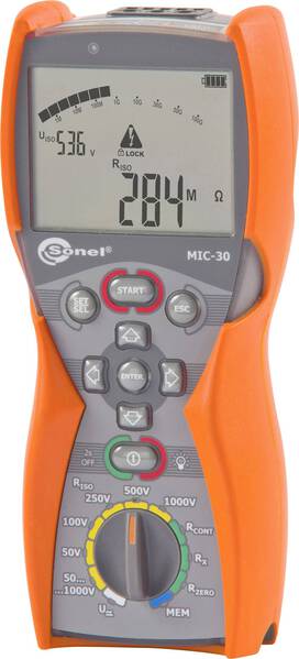 Sonel MIC-30 Isolationsmessgerät kalibriert (ISO) 50 V, 100 V, 250 V, 500 V, 1000 V 100 GΩ