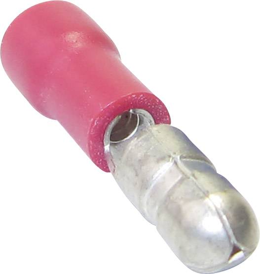 TRU COMPONENTS 1583024 Rundstecker 0.50 mm² 1.50 mm² Stift-Ø: 4 mm Teilisoliert Rot 1 St.