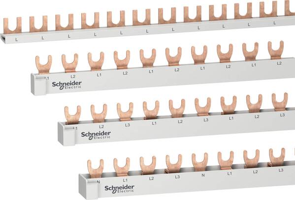 Schneider Electric R9XFH357 Phasenschiene Lichtgrau (RAL 7035) 63 A 500 V Leiter-Typ = L 1 St.