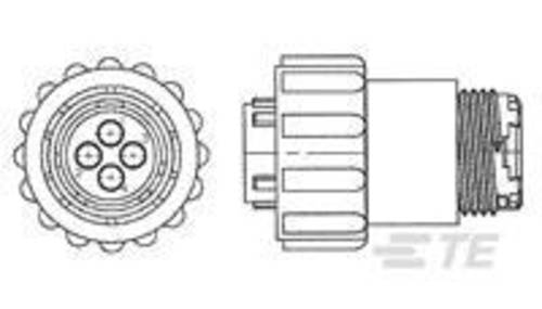 TE Connectivity 1977887-1 Rundstecker Stecker, gerade Gesamtpolzahl: 37 Serie (Rundsteckverbinder): CPC 1 St.