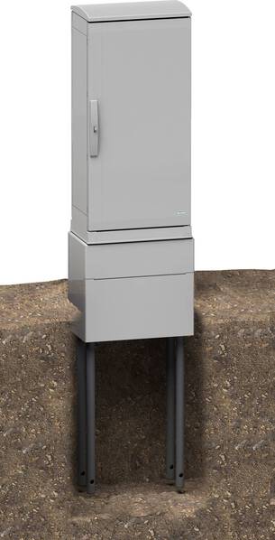 Schneider Electric NSYZZ5124G Sockel (B x H) 1285 mm x 500 mm Lichtgrau (RAL 7035) 1 St.