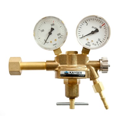 ELMAG - Druckregler Stickstoff 2 Manometer ø63mm, Arbeitsdruck regelbar 0-25 bar