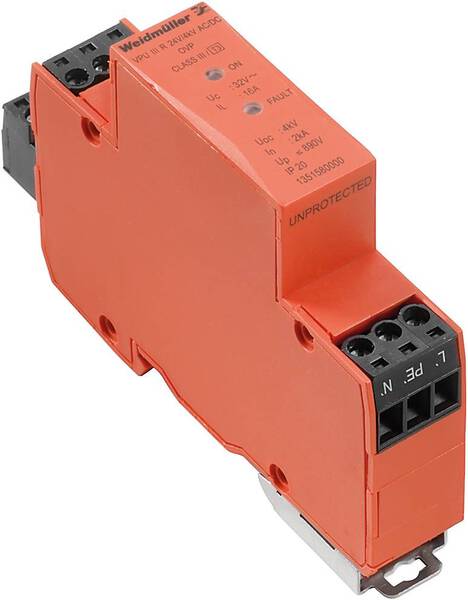 Weidmüller 1351580000 VPU III R 24V/4kV Überspannungsschutz-Ableiter Überspannungsschutz für: Verteilerschrank 2 kA 1