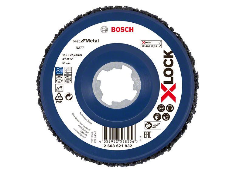 BOSCH X-LOCK N377 Reinigungssch. Metall, 115mm, 22,23 mm X-LOCK, 115 mm, 22,23 mm, SiC