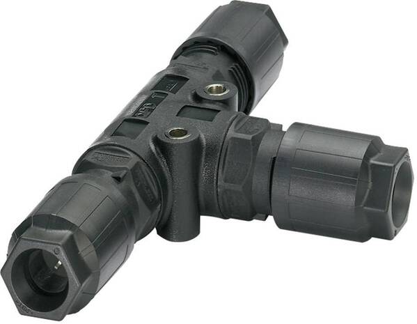 Phoenix Contact 1405401 Rundstecker Verteiler T-Verteiler Gesamtpolzahl: 4 + PE Serie (Rundsteckverbinder): QUICKON 1 S