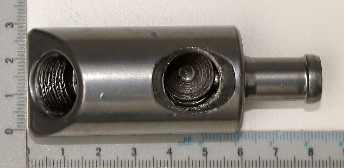 Strahlgutablaufrohr 3/8" x 2