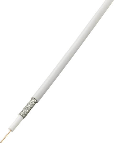 TRU COMPONENTS 1570251 Koaxialkabel Außen-Durchmesser: 6.80 mm RG6 /U 75 Ω 85 dB Weiß 10 m
