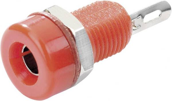 TRU COMPONENTS TC-R1-16A Red Laborbuchse Buchse, Einbau vertikal Stift-Ø: 4 mm Rot 1 St.