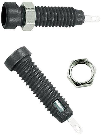 Stäubli LB2-IF Laborbuchse Buchse, Einbau vertikal Stift-Ø: 2 mm Schwarz 1 St.