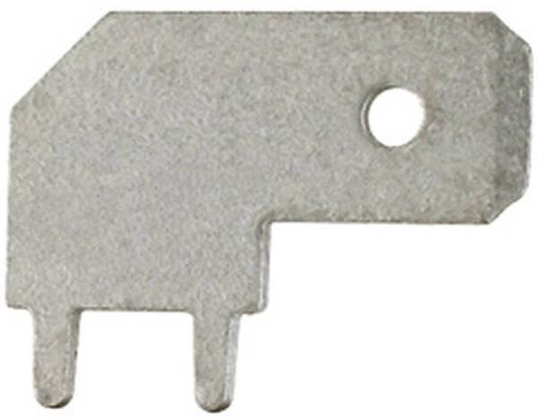 Klauke 2035 Steckzunge zum Einlöten in gedruckte Schaltungen Steckbreite: 6.3 mm Steckdicke: 0.8 mm 90 ° Unisoliert Meta
