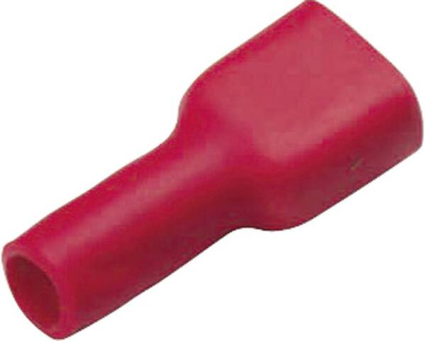 Cimco 180245 Flachsteckhülse Steckbreite: 4.8 mm Steckdicke: 0.8 mm 180 ° Vollisoliert Rot 1 St.