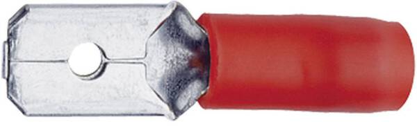 Klauke 8201C Flachstecker Steckbreite: 2.8 mm Steckdicke: 0.5 mm 180 ° Teilisoliert Rot 1 St.