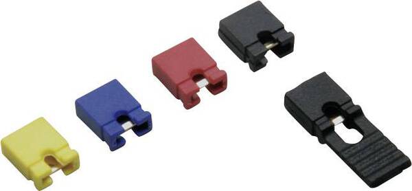TRU COMPONENTS 1582232 Kurzschlussbrücke Rastermaß: 2.54 mm Polzahl je Reihe:2 Inhalt: 1 Set