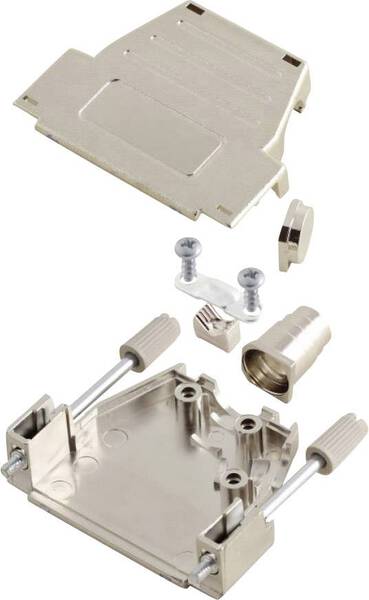 MH Connectors MHDSSK-M-09-L-K 6260-0106-01 D-SUB Gehäuse Polzahl: 9 Kunststoff, metallisiert 180 °, 45 ° Silber 1 St.